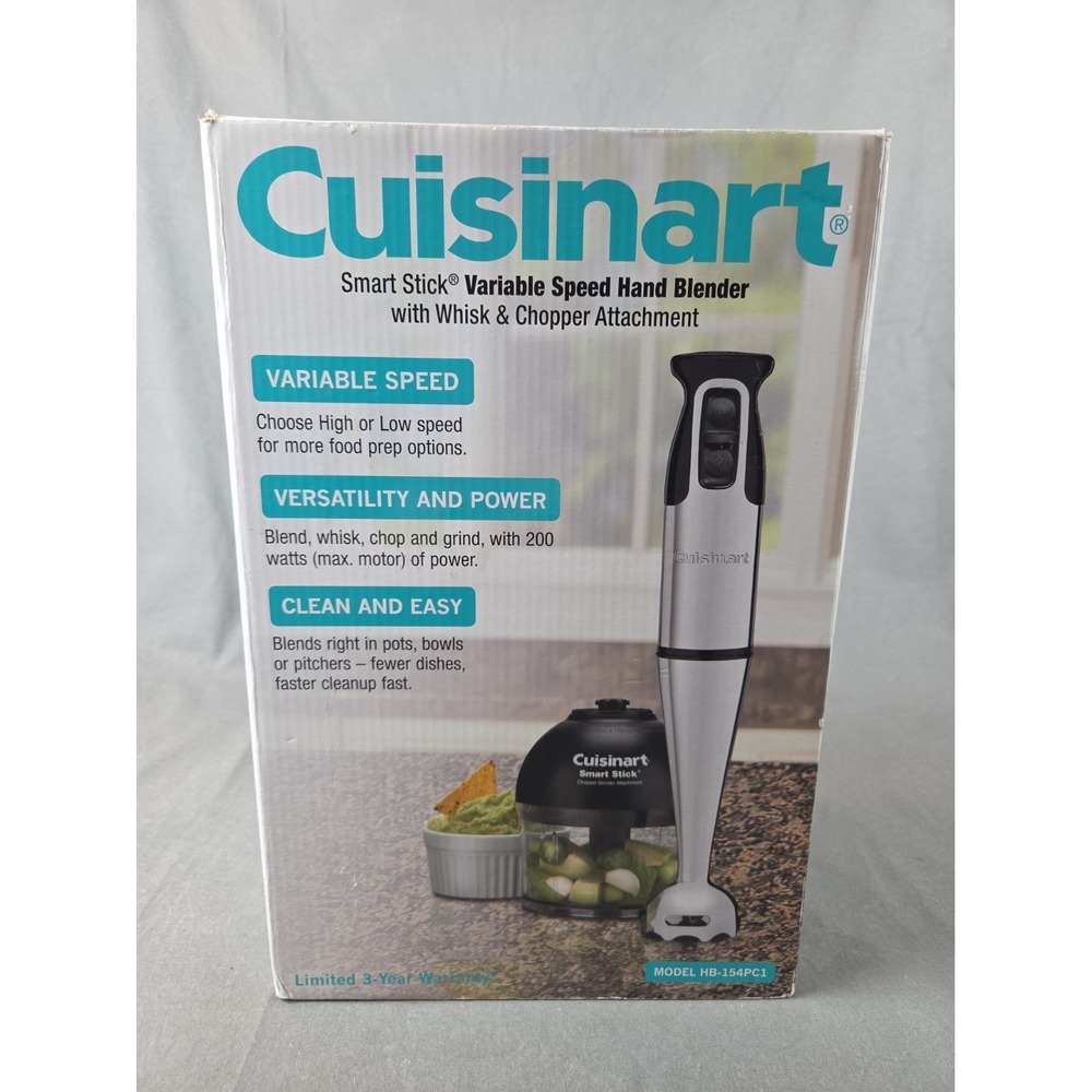 Cuisinart Smart Stick Variable Speed Hand Blender W Chopper New Open Box